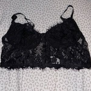 SHEIN Lace Bustier Crop Top